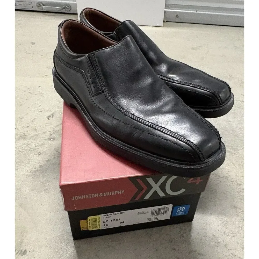 Johnston & Murphy XC4 Penn Slip On Shoes Black Waterproof Sz 13 M